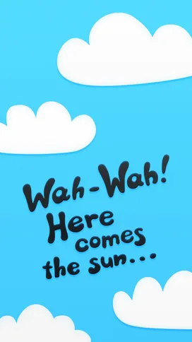 Here comes the sun... cyan mobile wallpaper